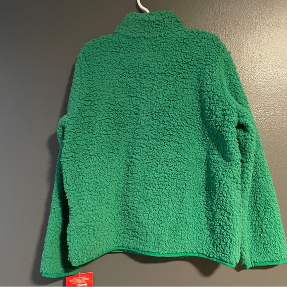 NWT Wondershop Green 1/4 Zip Sherpa Pull-Over, size medium, soft and cozy! - Picture 5 of 5